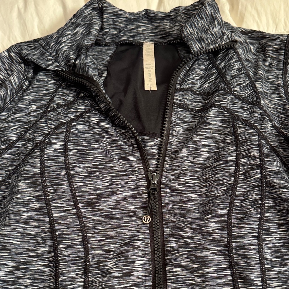 lululemon athletica Black and Gray Zip-Up Top
